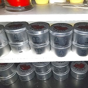 Zodiac Candles With Gems Inside